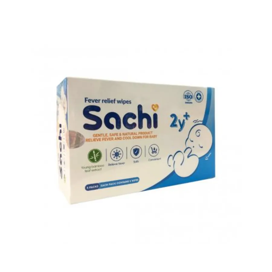 Khăn lau hạ sốt Sachi 2Y+ (5 gói)