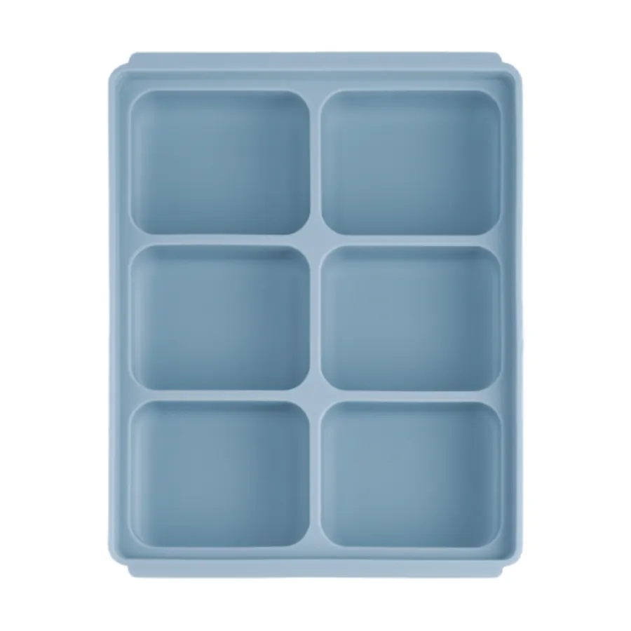 Khay silicone trữ đông Edison (màu xanh, 6 ô)