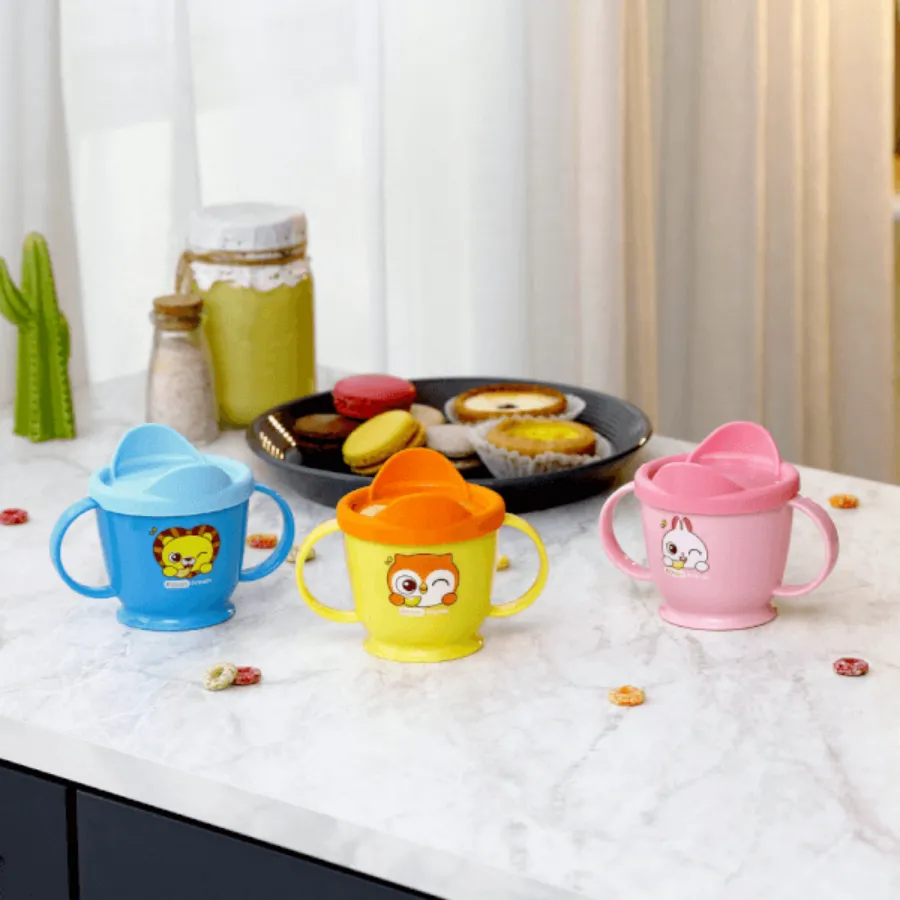 Ly tập uống inox Edison màu hồng