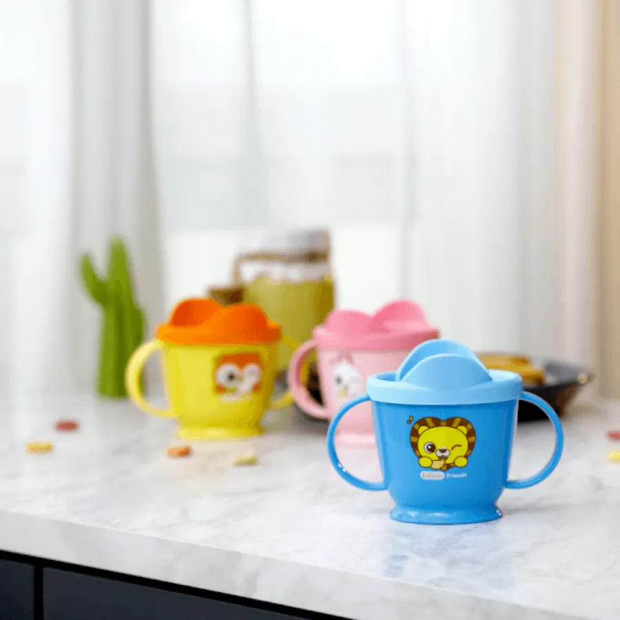 Ly tập uống inox Edison màu hồng