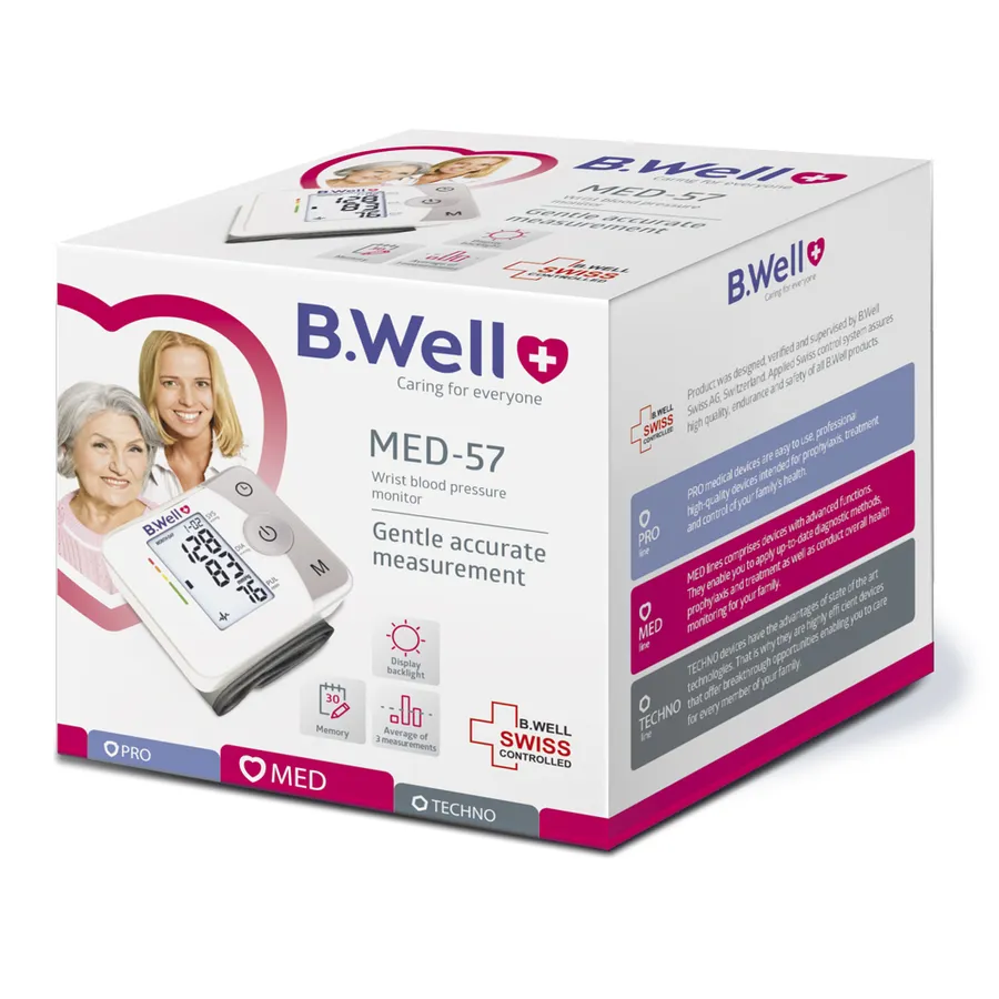 Máy Đo Huyết Áp Cổ Tay B.Well Swiss MED-57