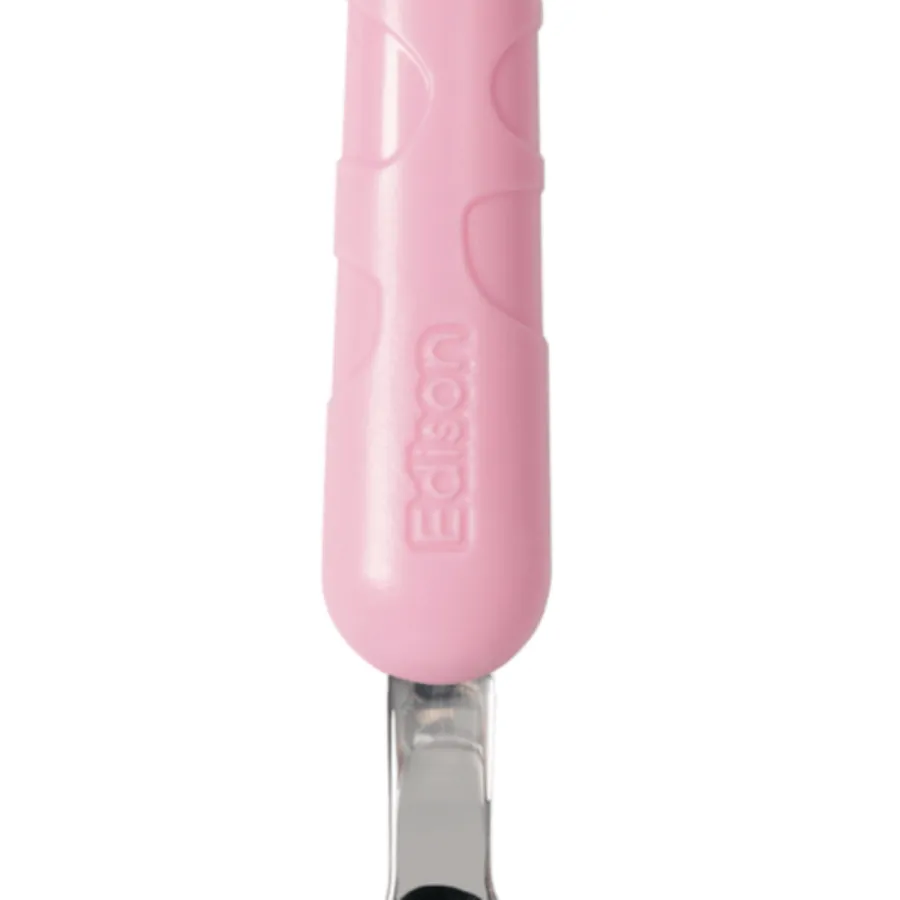 Nĩa inox Edison tập ăn màu hồng