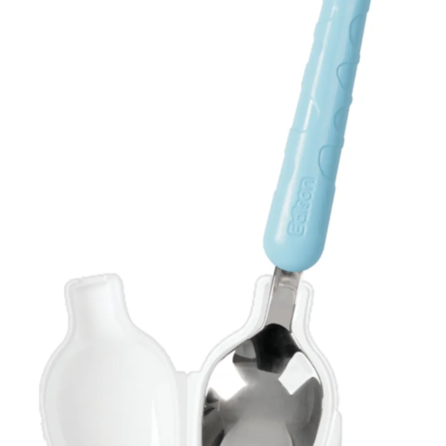 Nĩa inox Edison tập ăn màu xanh