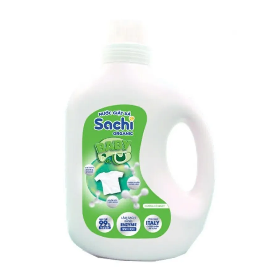 Nước Giặt Xả Sachi Organic Hương Cỏ Ngọt 2kg