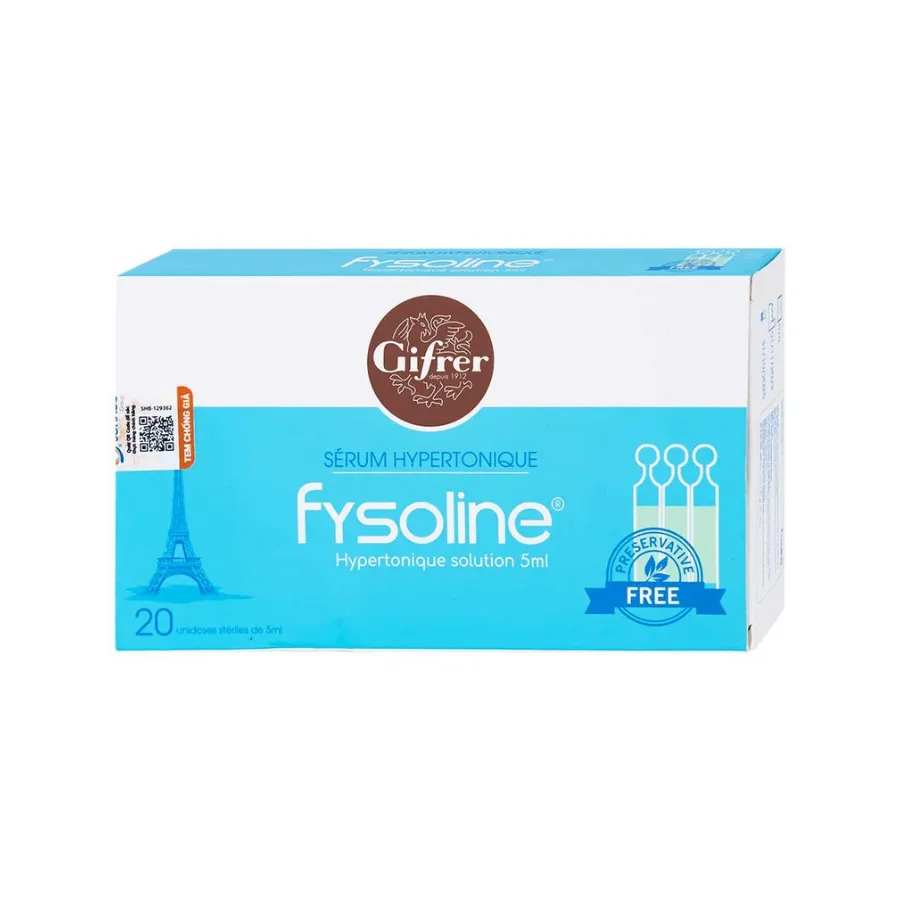 Nước muối Fysoline Hypertonic (5ml x 20 ống)
