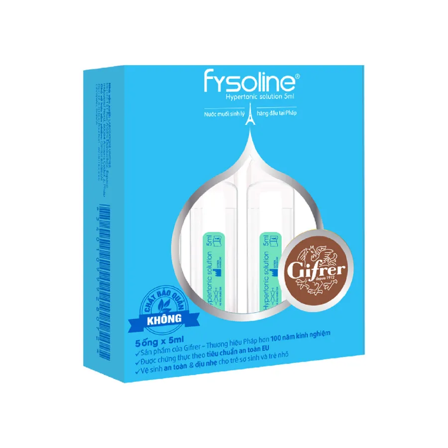 Nước muối Fysoline Hypertonic (5ml x 5 ống)