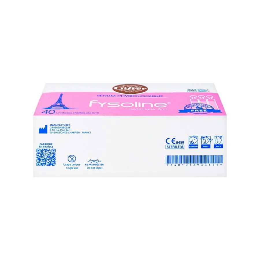 Nước muối sinh lý Fysoline Isotonic 5ml x 40 ống