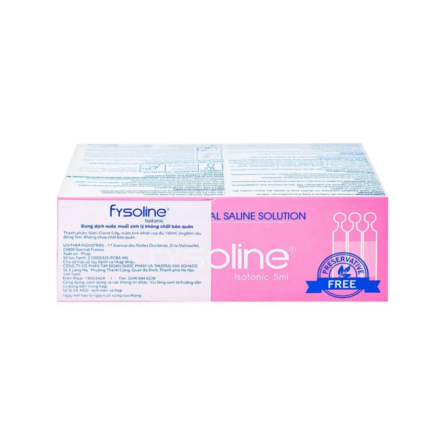 Nước muối sinh lý Fysoline Isotonic 5ml x 40 ống
