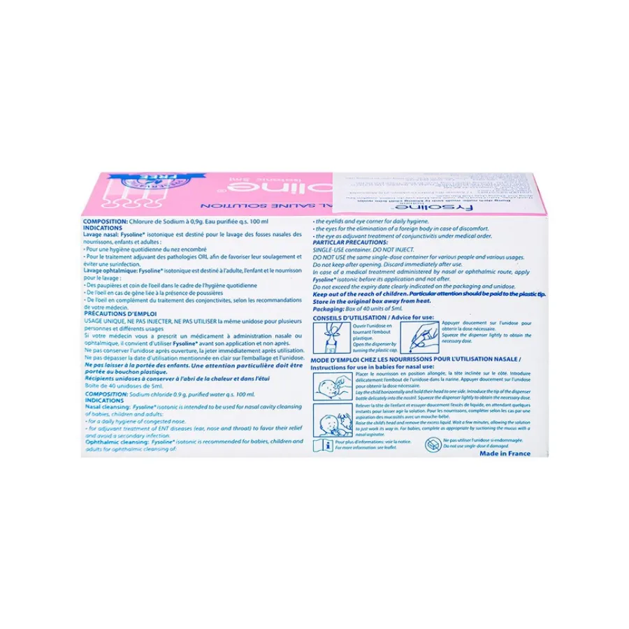 Nước muối sinh lý Fysoline Isotonic 5ml x 40 ống