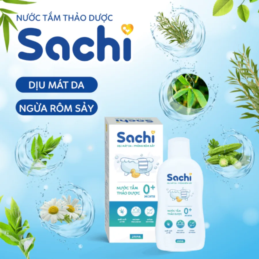Nước tắm thảo dược Sachi 250ml