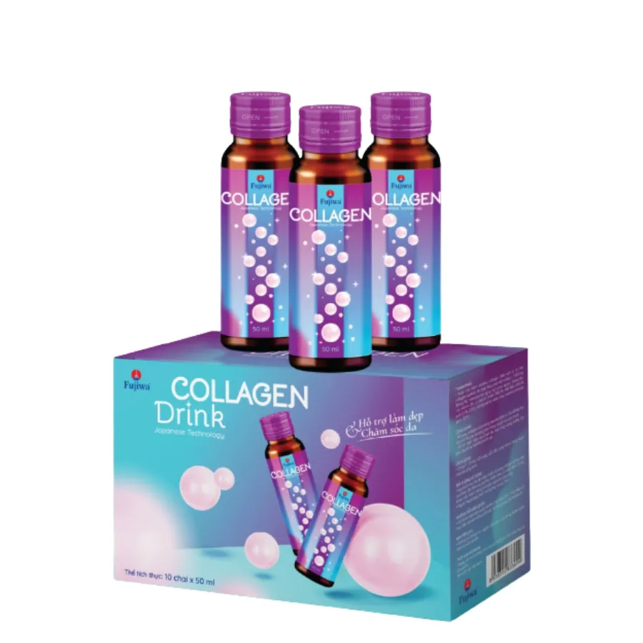 Nước Uống Đẹp Da Fujiwa Collagen - Hộp 10 Chai