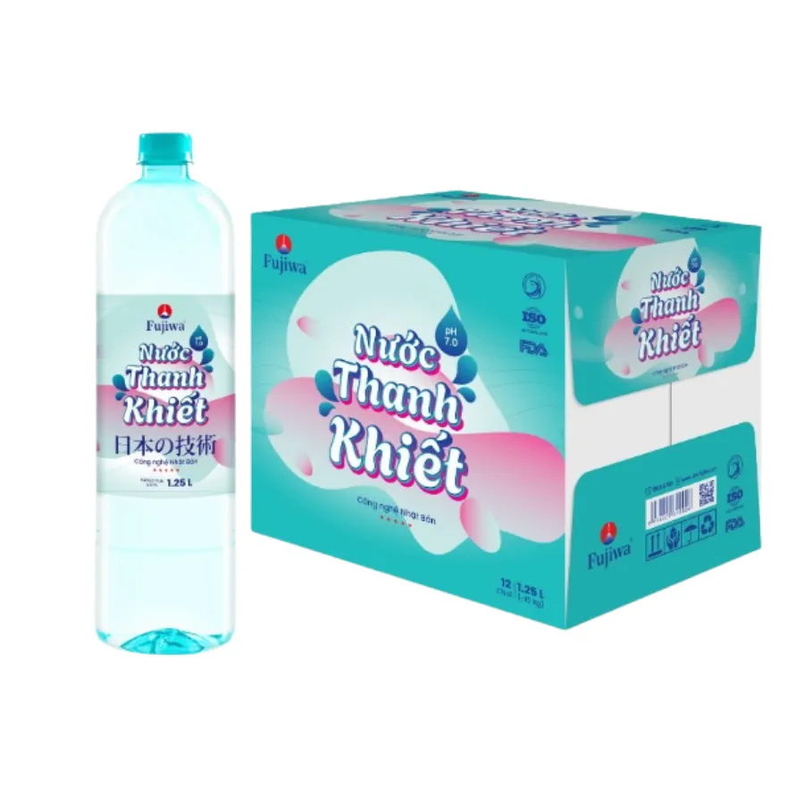 Nước uống Thanh Khiết Fujiwa 1.25l - Thùng 12 chai