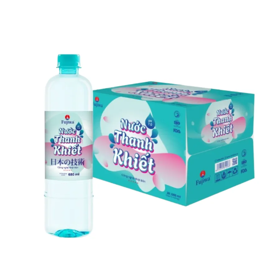 Nước uống Thanh Khiết Fujiwa 680ml - Thùng 20 chai