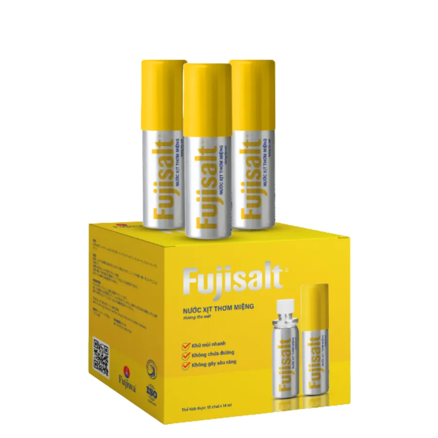 Nước Xịt Thơm Miệng Fujisalt - Hộp 12 Chai