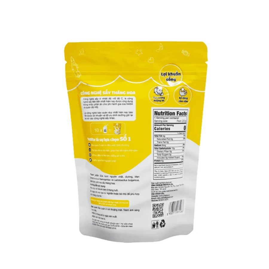Phô Mai Sấy Thăng Hoa YoBite Kids – 20g