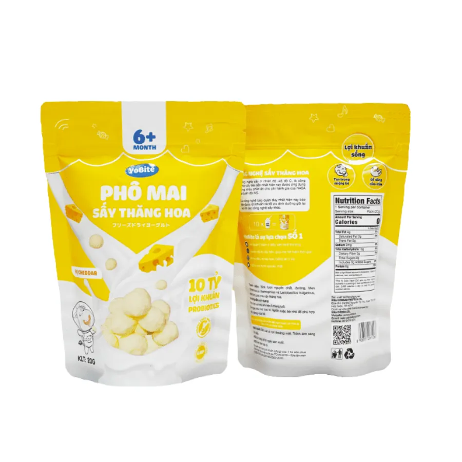 Phô Mai Sấy Thăng Hoa YoBite Kids – 20g