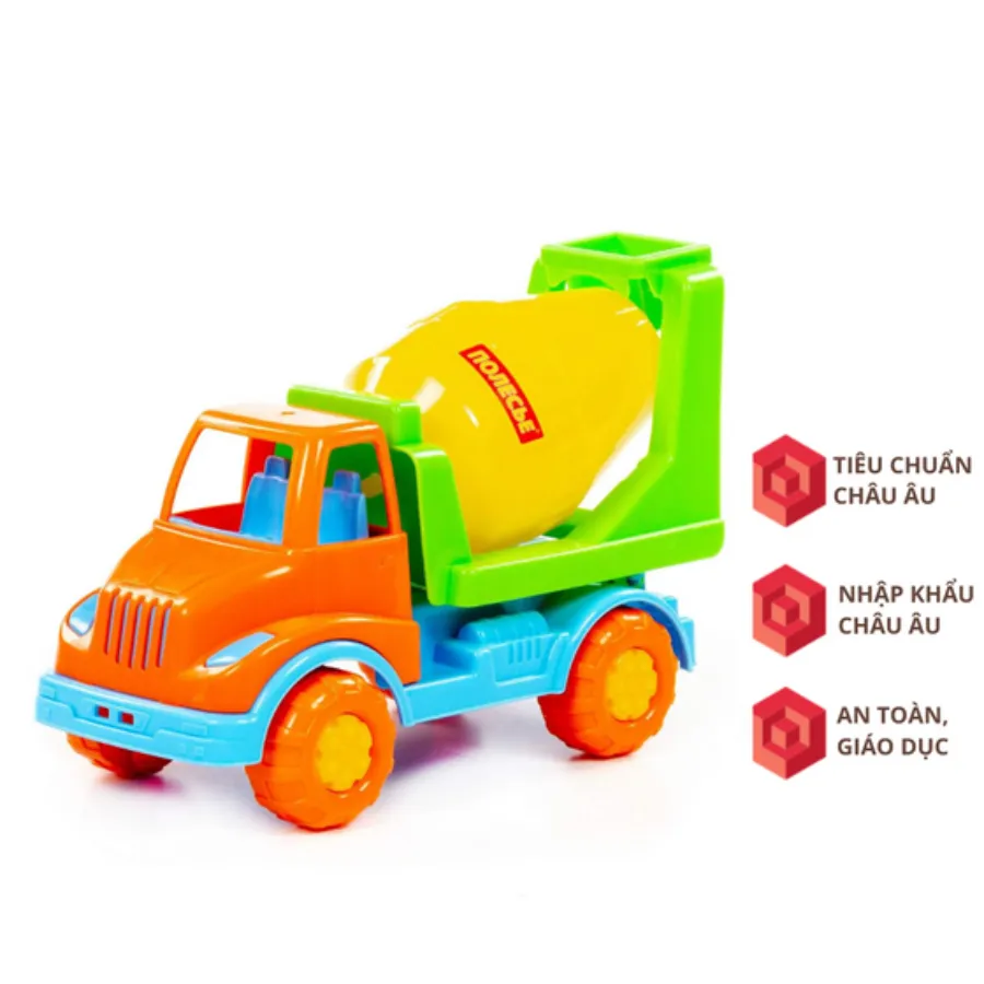 POLESIE 52865 - Xe trộn xi măng Leon đồ chơi cho bé