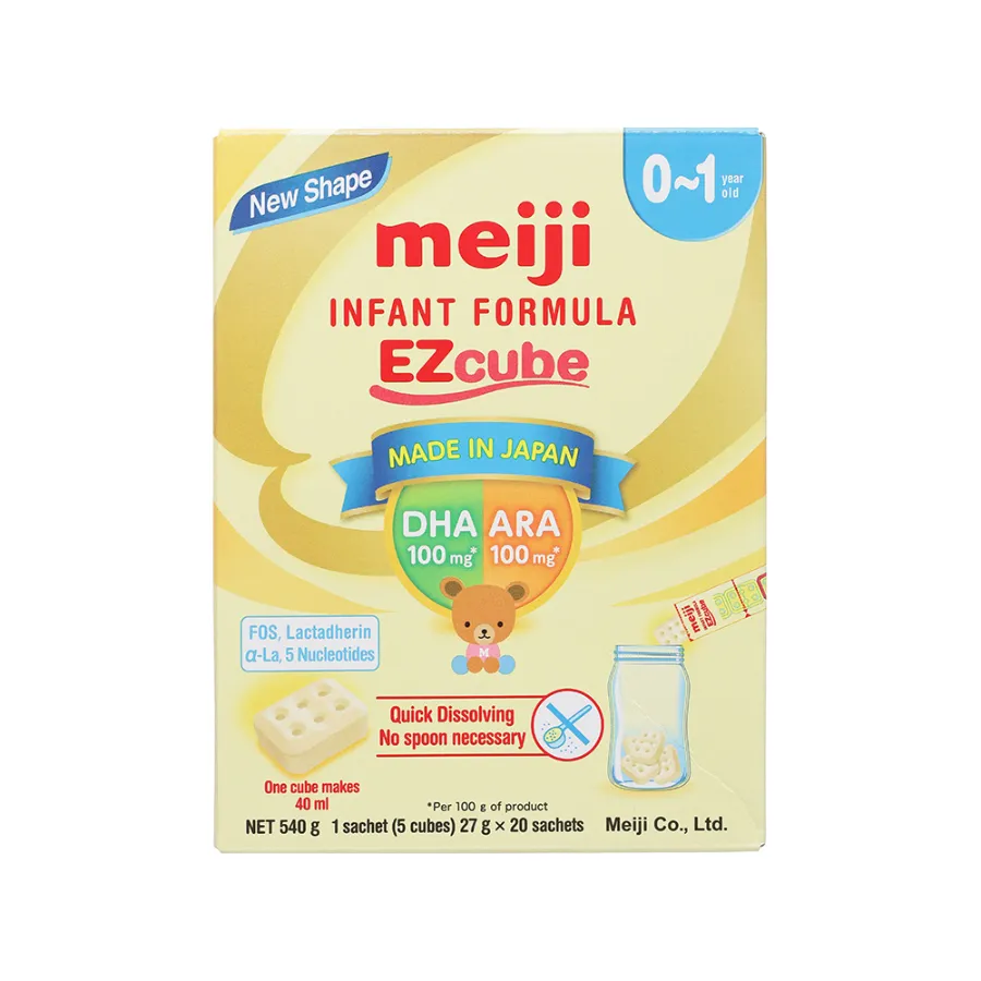 Sữa bột dạng thanh Meiji Infant Formula Ezcube 540g (0 - 12 tháng)