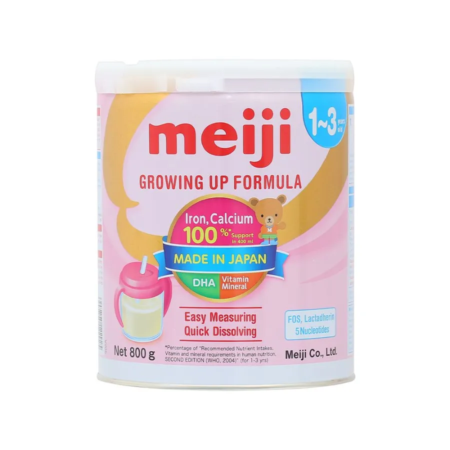 Sữa Meiji Growing Up Formula 800g (1-3 tuổi) giao bao bì ngẫu nhiên