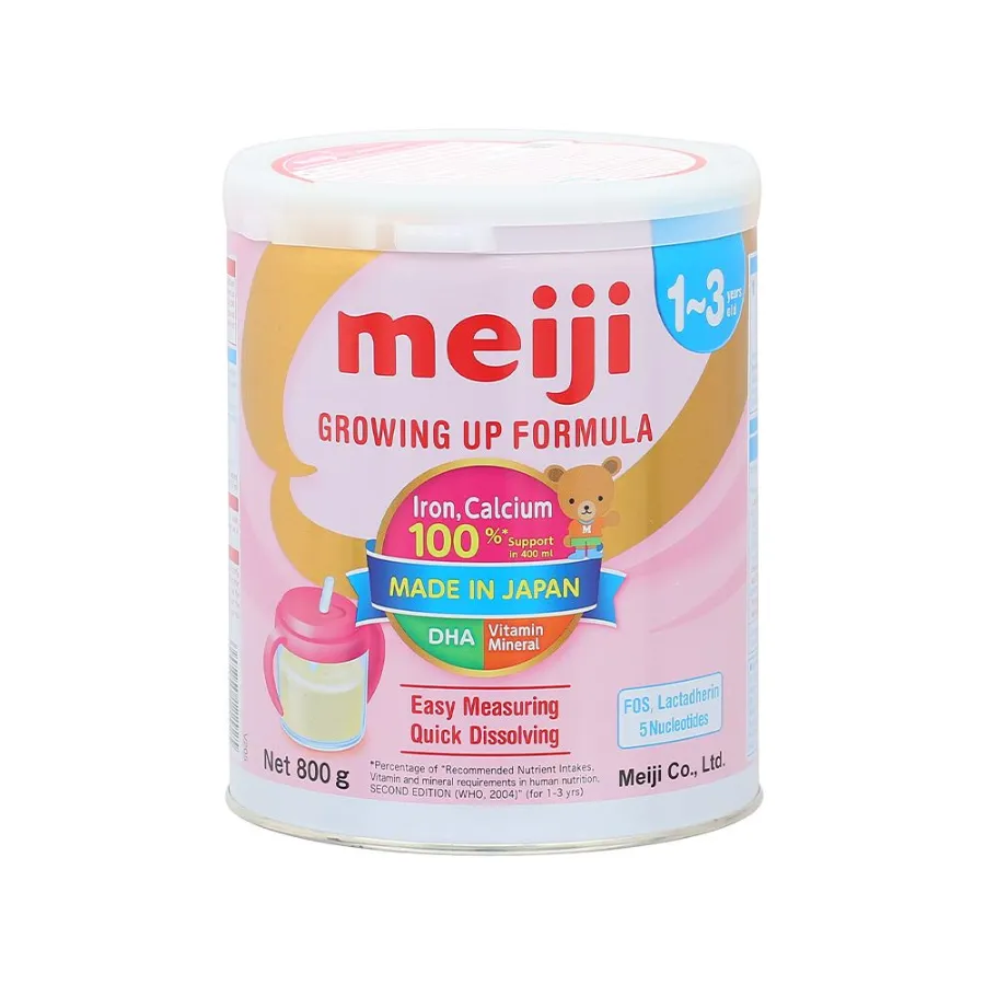 Sữa Meiji Growing Up Formula 800g (1-3 tuổi) giao bao bì ngẫu nhiên