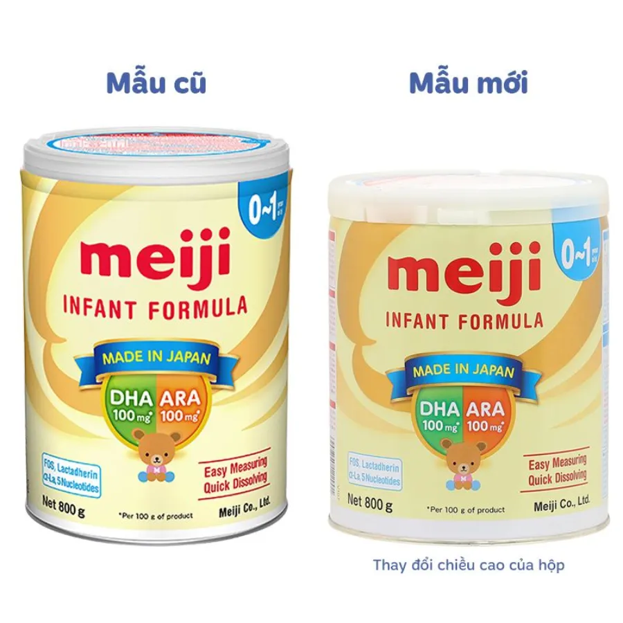 Sữa bột Meiji Infant Formula 800g (0 - 12 tháng) - Giao bao bì ngẫu nhiên
