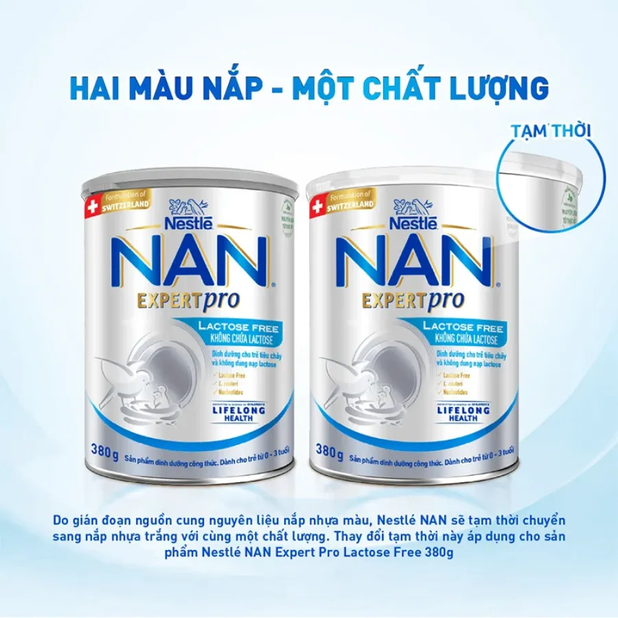 Sữa bột NAN Expert Pro Lactose Free 380g (0 - 3 tuổi) dành cho trẻ không dung nạp đường lactose
