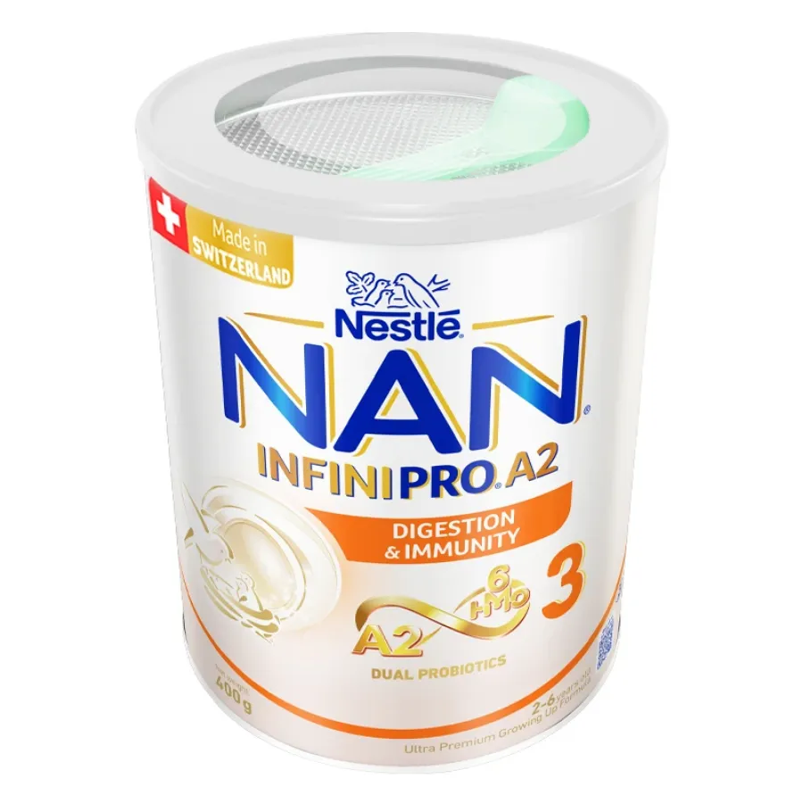Sữa bột NAN InfiniPro A2 6HMO số 3 (đạm quý A2) 400g (2 - 6 tuổi)