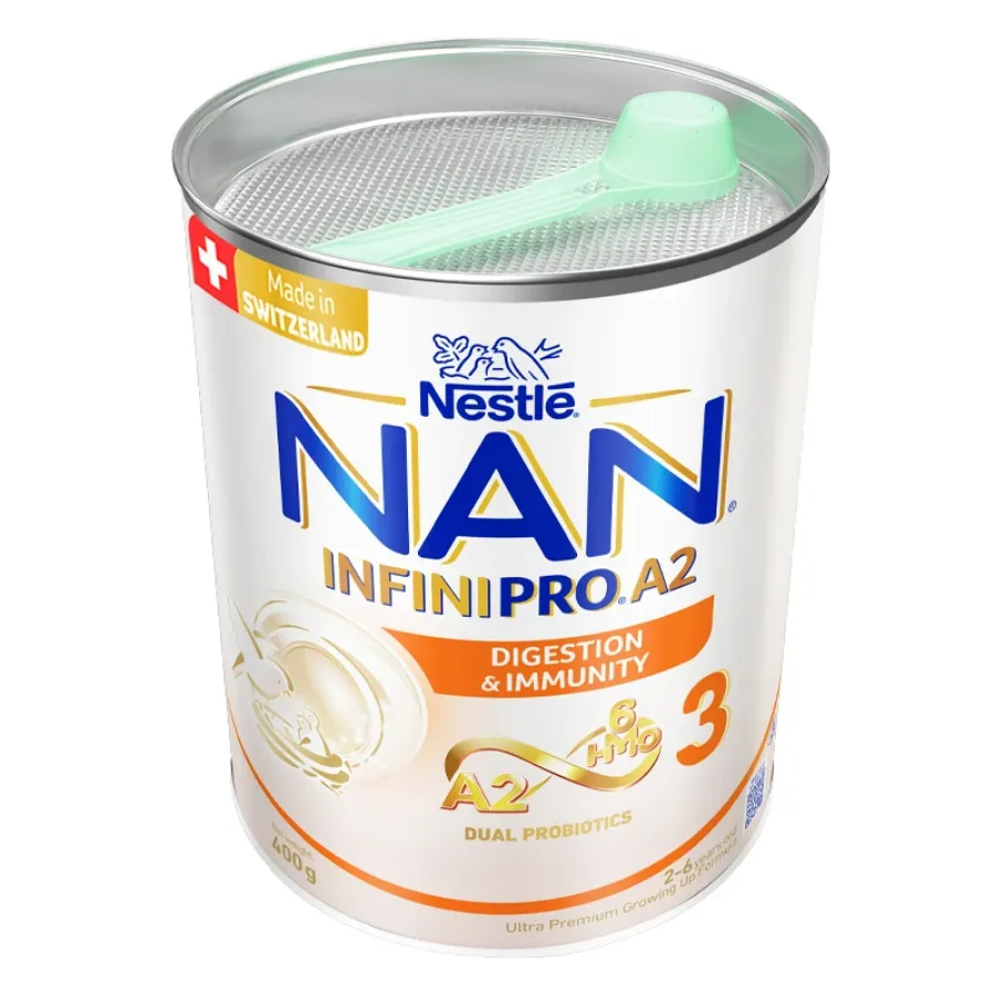 Sữa bột NAN InfiniPro A2 6HMO số 3 (đạm quý A2) 400g (2 - 6 tuổi)
