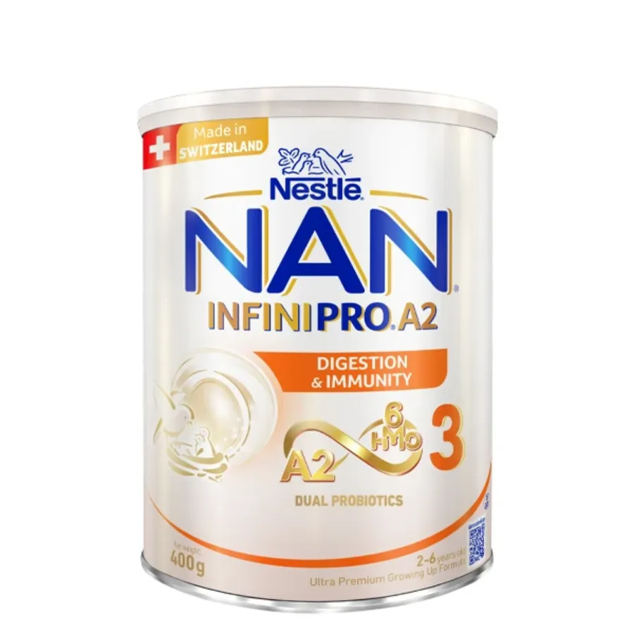 Sữa bột NAN InfiniPro A2 6HMO số 3 (đạm quý A2) 400g (2 - 6 tuổi)