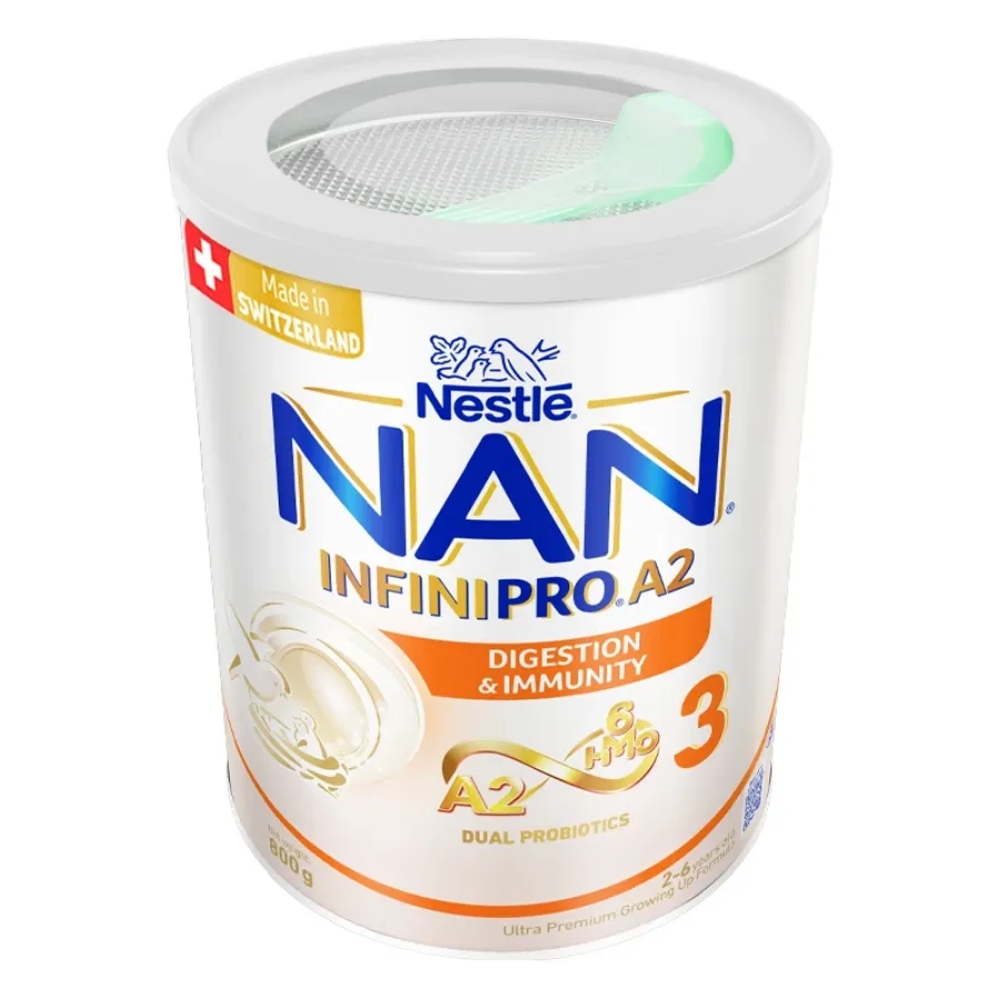 Sữa bột NAN InfiniPro A2 6HMO số 3 (đạm quý A2) 800g (2 - 6 tuổi)