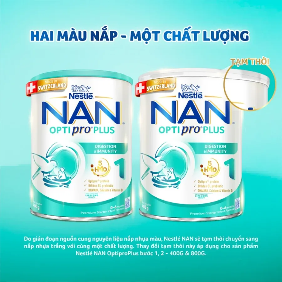 Sữa bột NAN Optipro Plus số 1 400g (0 - 6 tháng) - Giao bao bì ngẫu nhiên