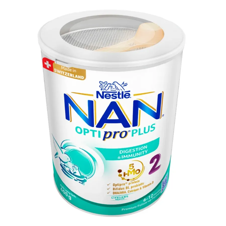 Sữa bột NAN Optipro Plus số 2 400g (6 - 12 tháng) - Giao bao bì ngẫu nhiên