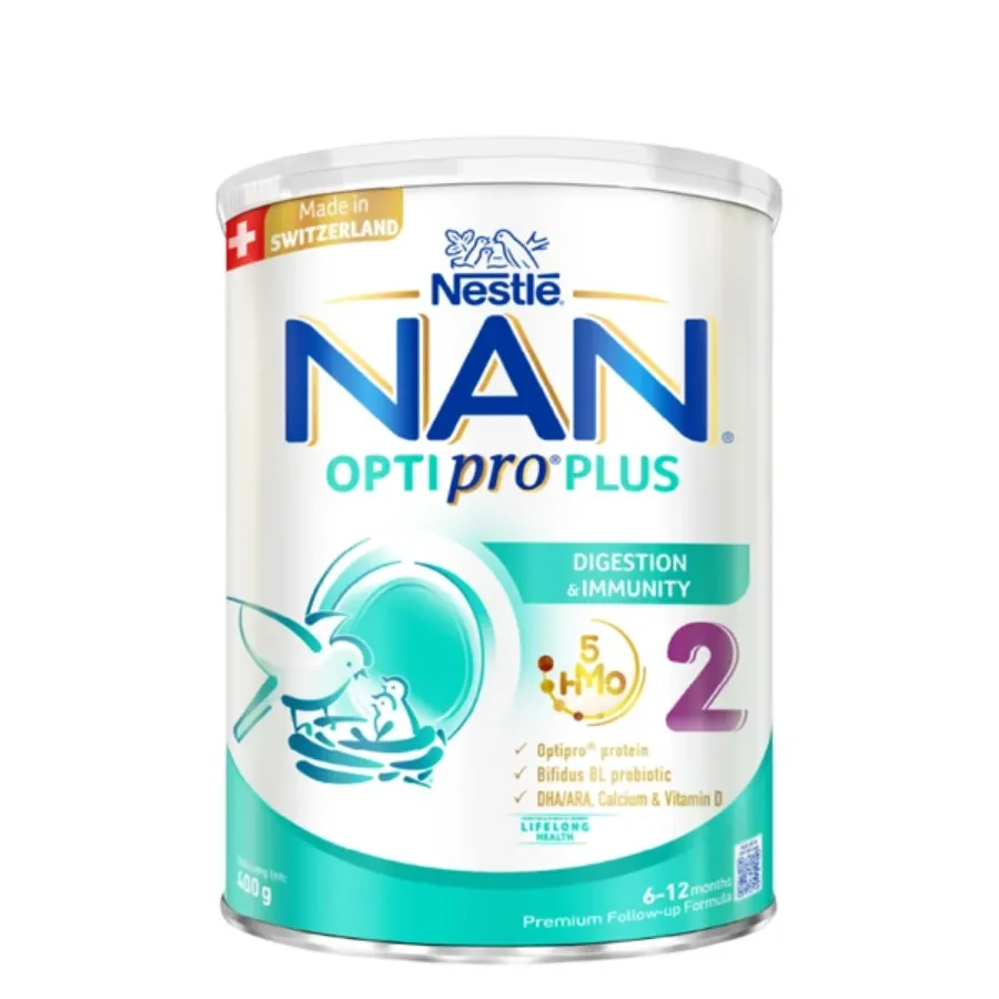 Sữa bột NAN Optipro Plus số 2 400g (6 - 12 tháng) - Giao bao bì ngẫu nhiên