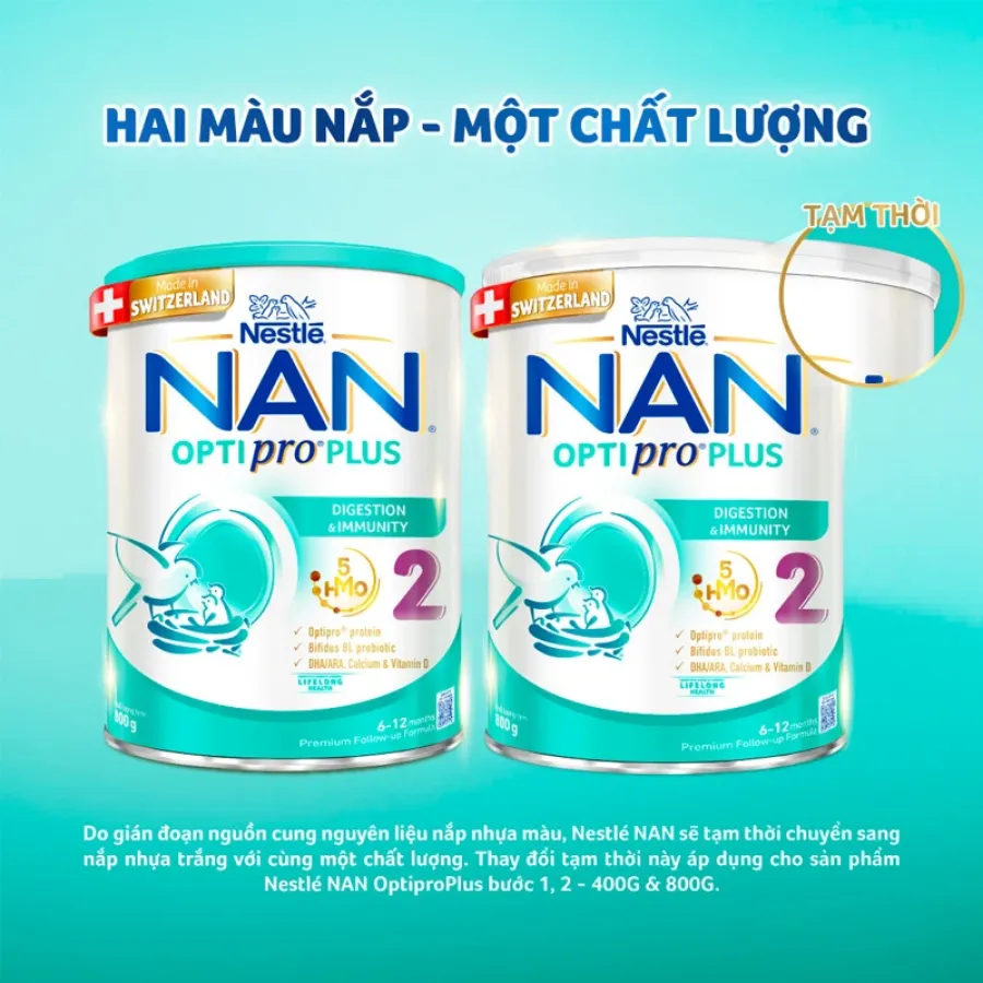 Sữa bột NAN Optipro Plus số 2 800g (6 - 12 tháng)