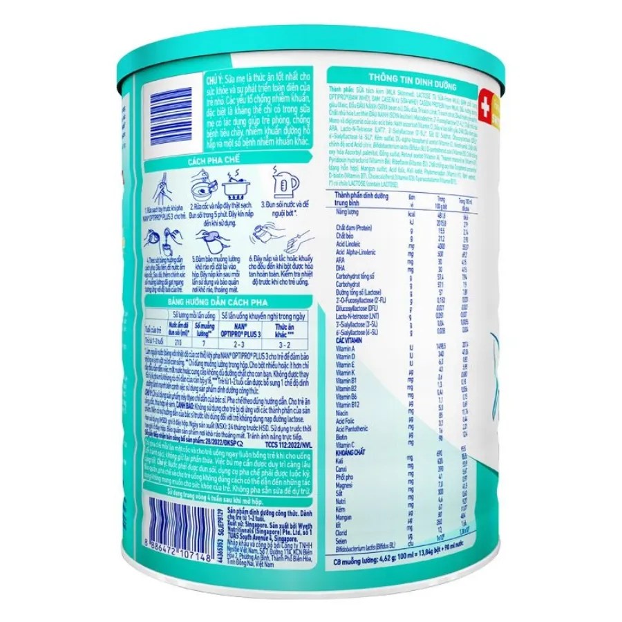 Sữa bột NAN Optipro Plus số 3 1.5 kg (1 - 2 tuổi) - Giao bao bì ngẫu nhiên