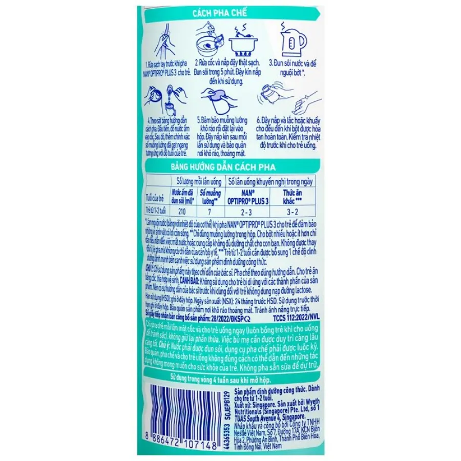 Sữa bột NAN Optipro Plus số 3 1.5 kg (1 - 2 tuổi) - Giao bao bì ngẫu nhiên
