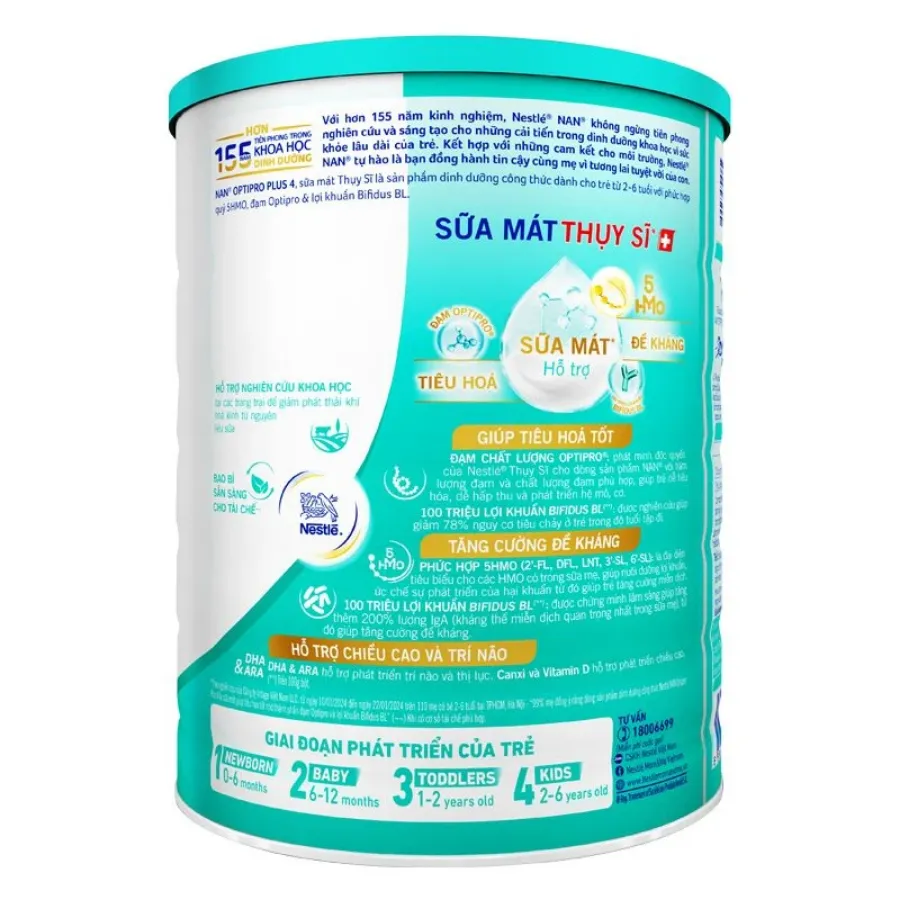 Sữa bột NAN Optipro Plus số 4 1.5 kg (2 - 6 tuổi) - Giao bao bì ngẫu nhiên