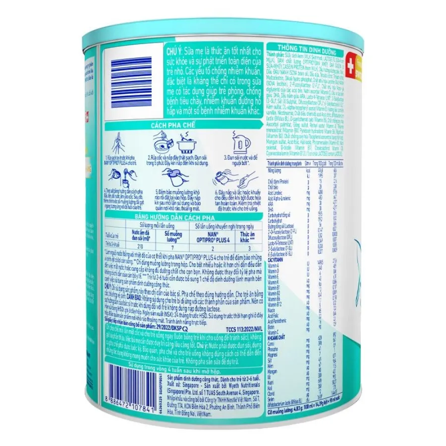 Sữa bột NAN Optipro Plus số 4 800g (2 - 6 tuổi) - Giao bao bì ngẫu nhiên