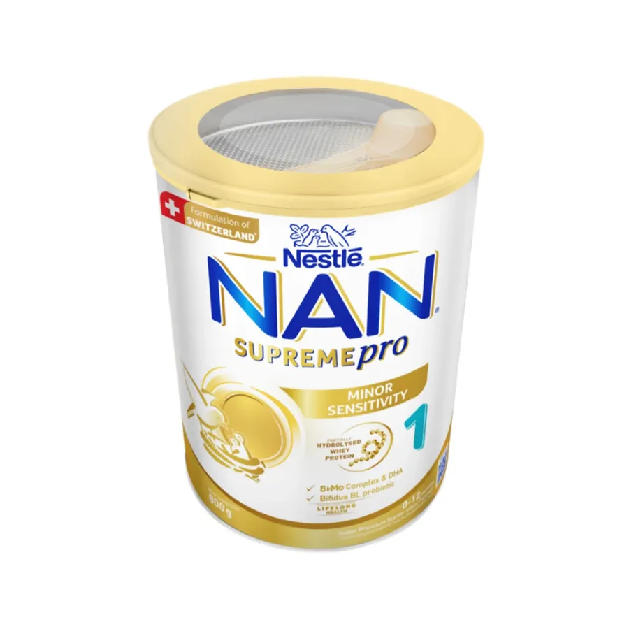 Sữa bột NAN Supremepro số 1 800g (0 - 12 tháng) hỗ trợ trẻ có cơ địa mẫn cảm