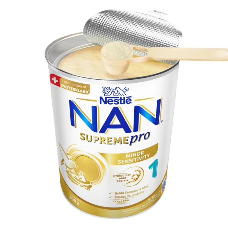 Sữa bột NAN Supremepro số 1 800g (0 - 12 tháng) hỗ trợ trẻ có cơ địa mẫn cảm