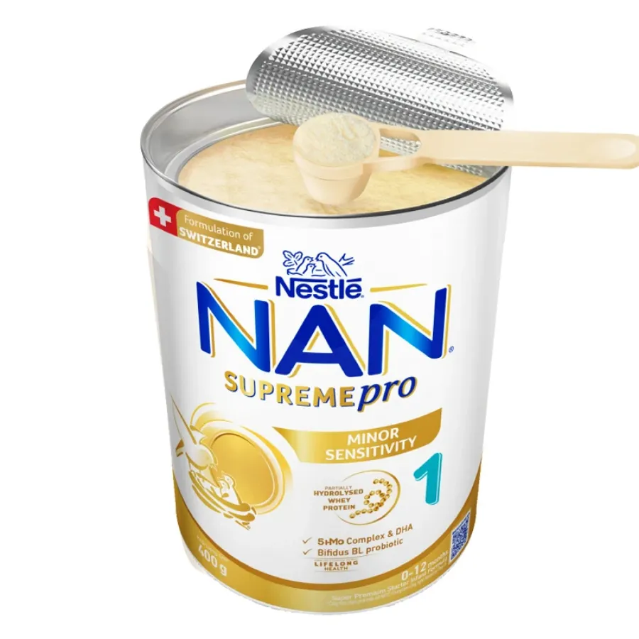 Sữa bột NAN Supremepro số 1 400g (0 - 12 tháng) hỗ trợ trẻ có cơ địa mẫn cảm