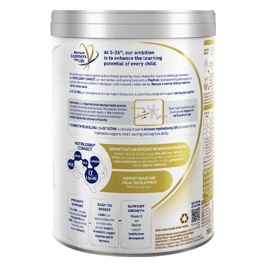 Sữa bột Nestlé S-26 Ultima số 1 750g (0 - 12 tháng)