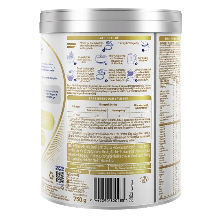 Sữa bột Nestlé S-26 Ultima số 2 750g