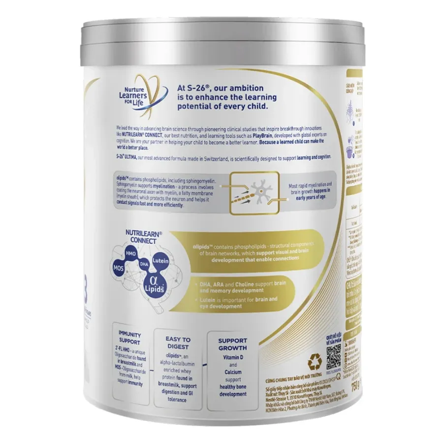 Sữa bột Nestlé S-26 Ultima số 3 750g (2 - 6 tuổi)