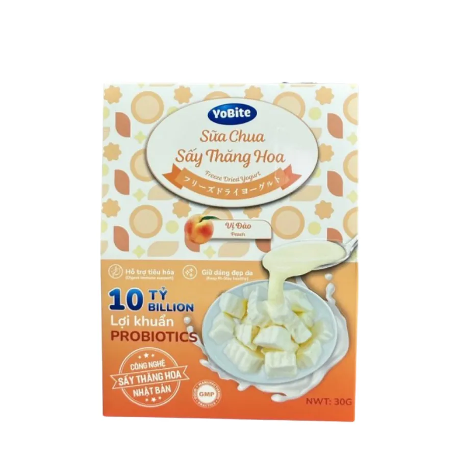 Sữa Chua Sấy Thăng Hoa YoBite Healthy – Vị Đào – 30g
