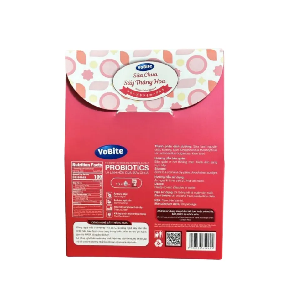 Sữa Chua Sấy Thăng Hoa YoBite Healthy – Vị Dâu Tây – 30g