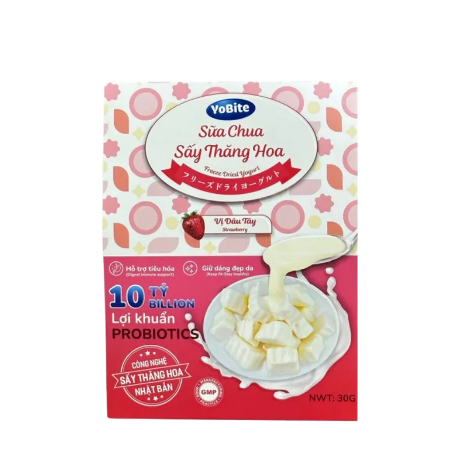 Sữa Chua Sấy Thăng Hoa YoBite Healthy – Vị Dâu Tây – 30g
