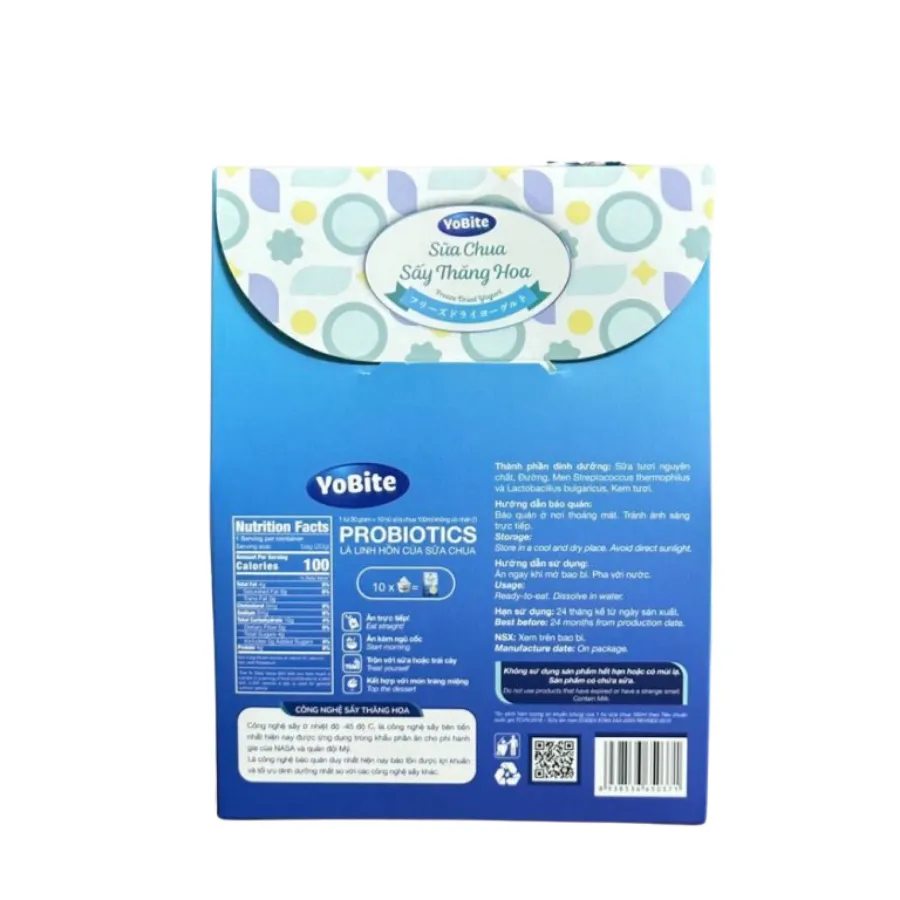 Sữa Chua Sấy Thăng Hoa YoBite Healthy – Vị Truyền Thống – 30g