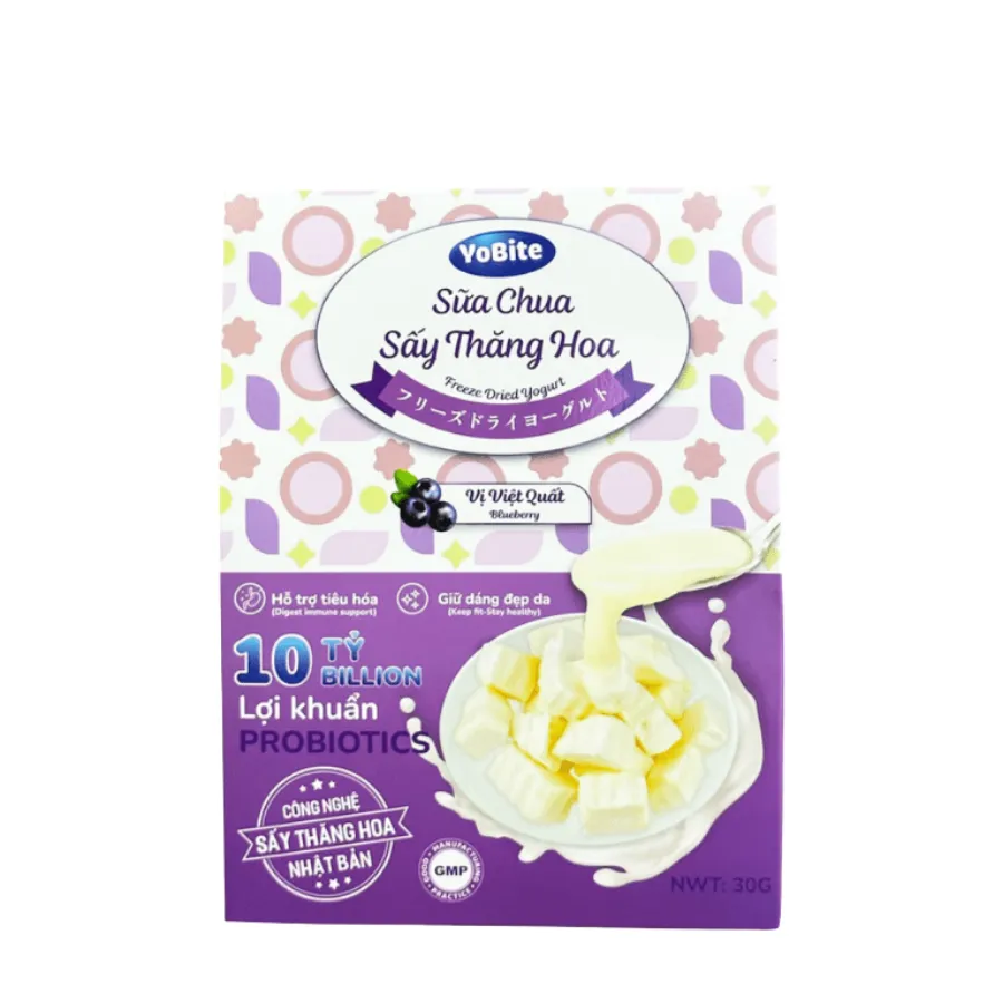 Sữa Chua Sấy Thăng Hoa YoBite Healthy – Vị Việt Quất – 30g