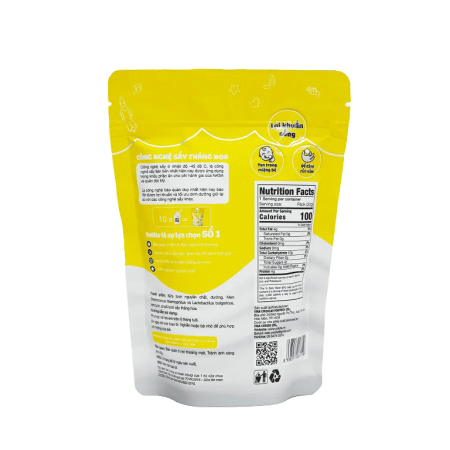Sữa Chua Sấy Thăng Hoa YoBite Kids – Vị Chuối – 20g